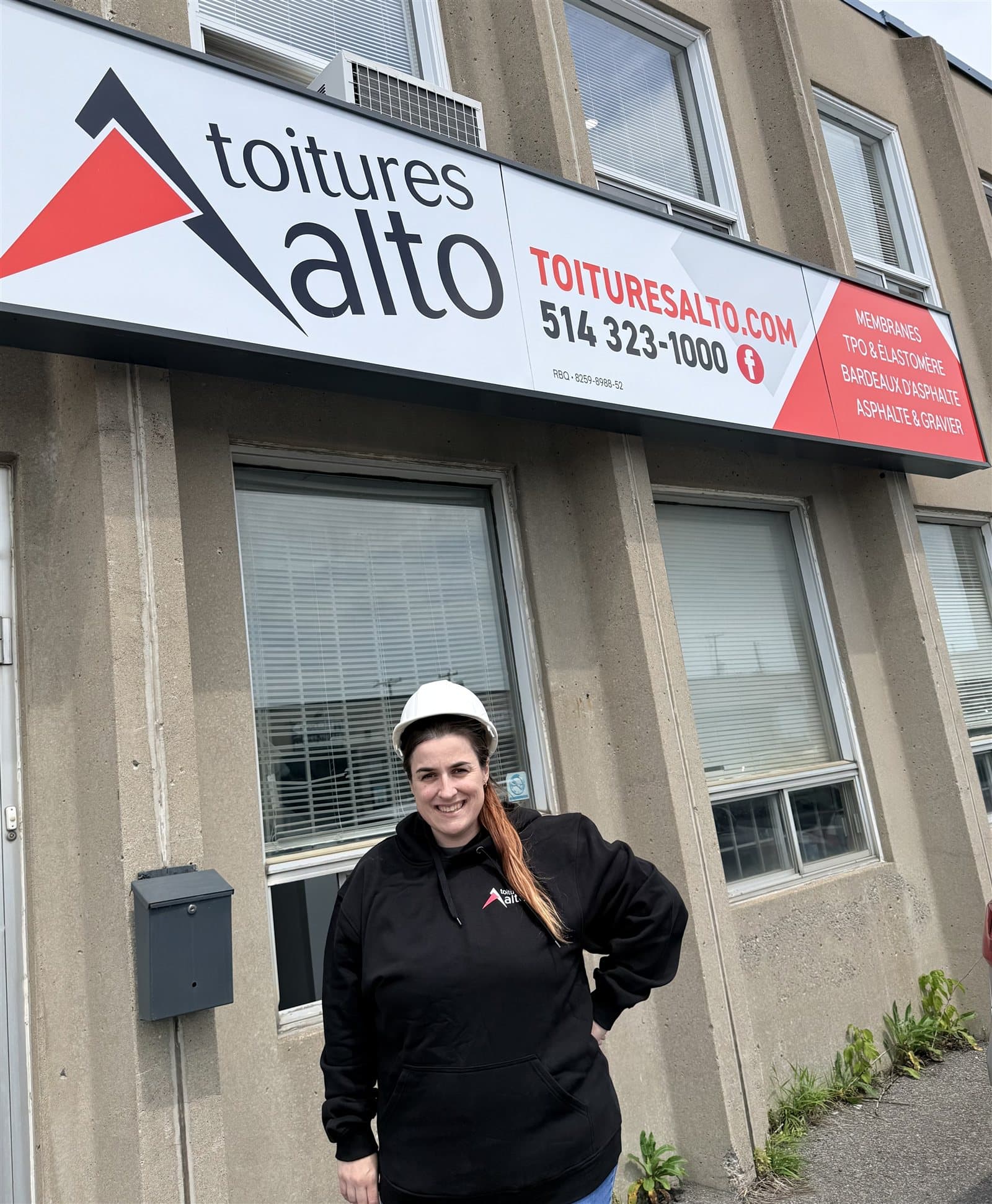 Audrey Parent, owner of Toitures Alto