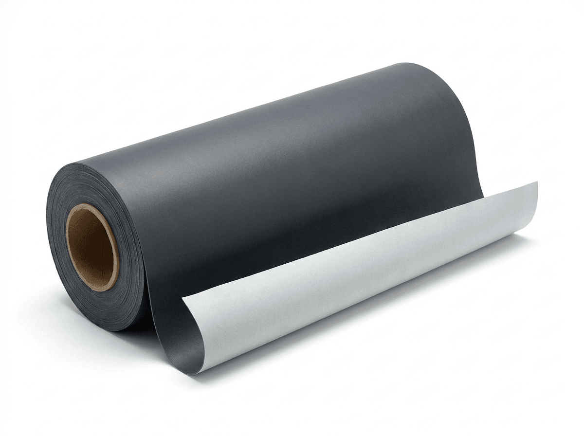 Roll of roofing membrane for a flat roof
